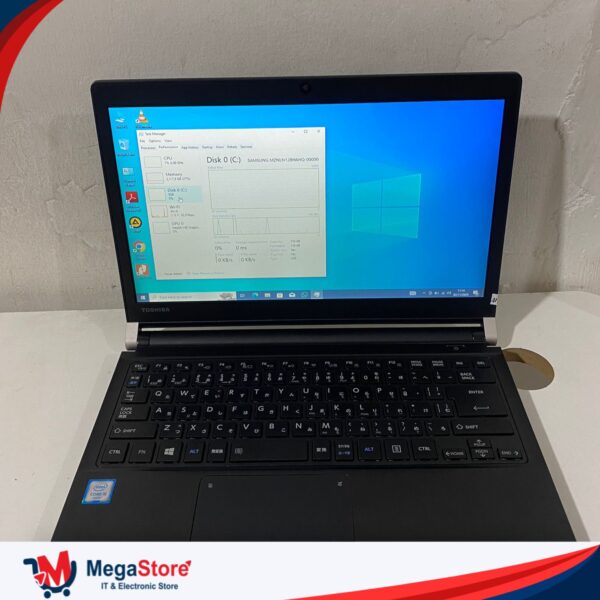 SEKEN TOSHIBA DYNABOOK R73/F INTEL CORE I5-6200U CPU @2.30 GHz (4 CPUs) 2.4 GHz RAM 8 GB DDR3 SSD 128 GB LAYAR 14” HD WIN 10 BLACK” GARANSI 3 BULAN