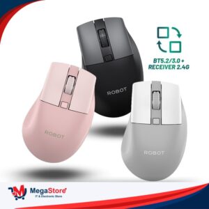 MOUSE WIRELESS M355 PINK/GREY/BLACK ROBOT