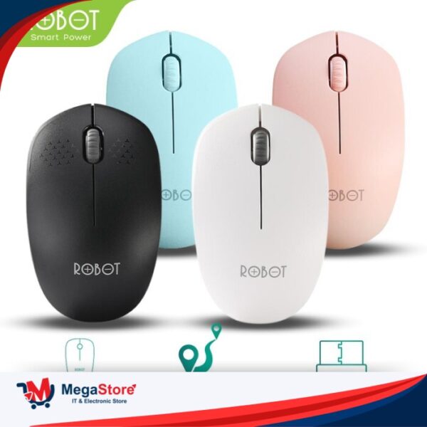 MOUSE WIRELLESS ROBOT M210 (PINK,GREEN,WHITE,BLACK)