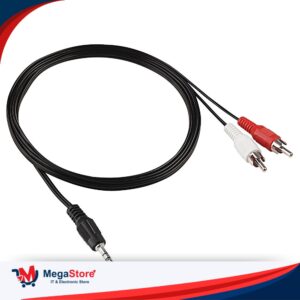KABEL AUDIO JACK TO RCA SFT TEBAL 1,5M (2 KELUAR 1)