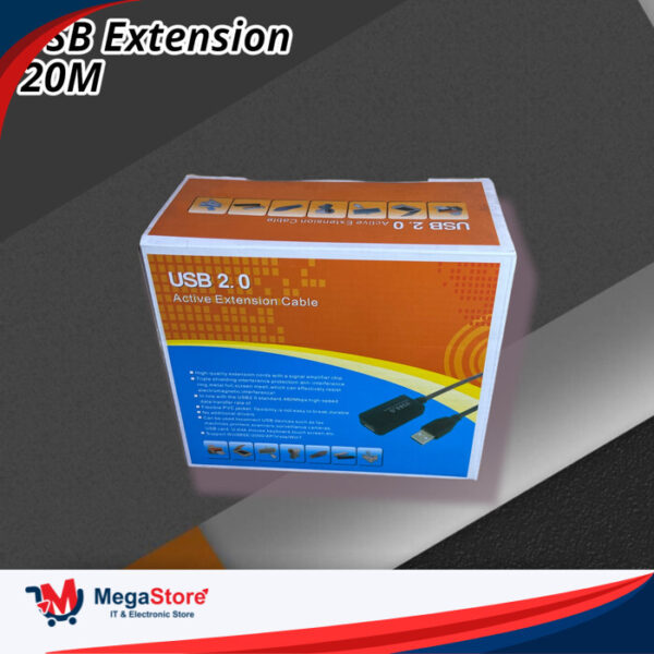 KABEL USB 2.0 EXTENSION 20M IC