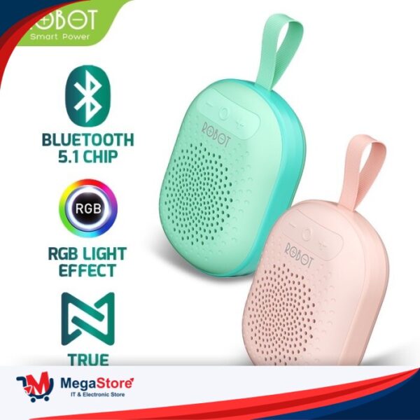 SPEAKER BLUETOOTH 5.1 RB20 ROBOT BLUE/PINK
